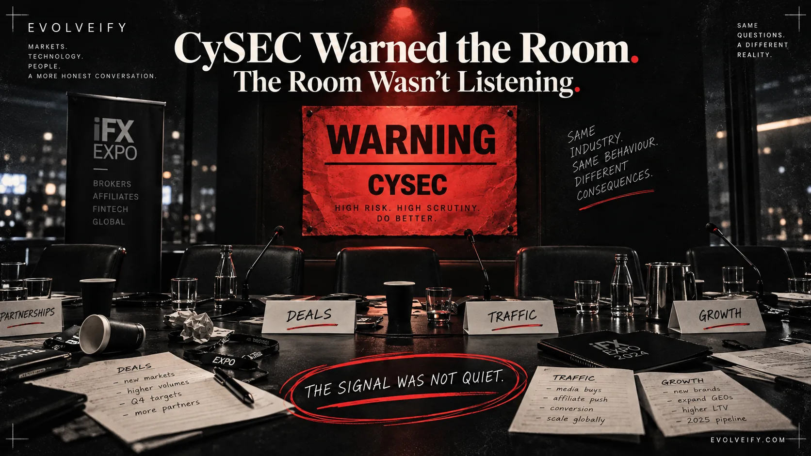 CySEC just warned the room. The room wasn't listening.