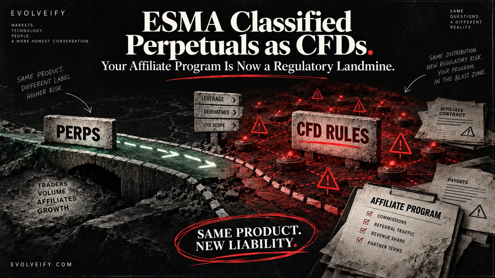 ESMA just classified perpetuals as CFDs. Your affiliate program is now a regulatory landmine.