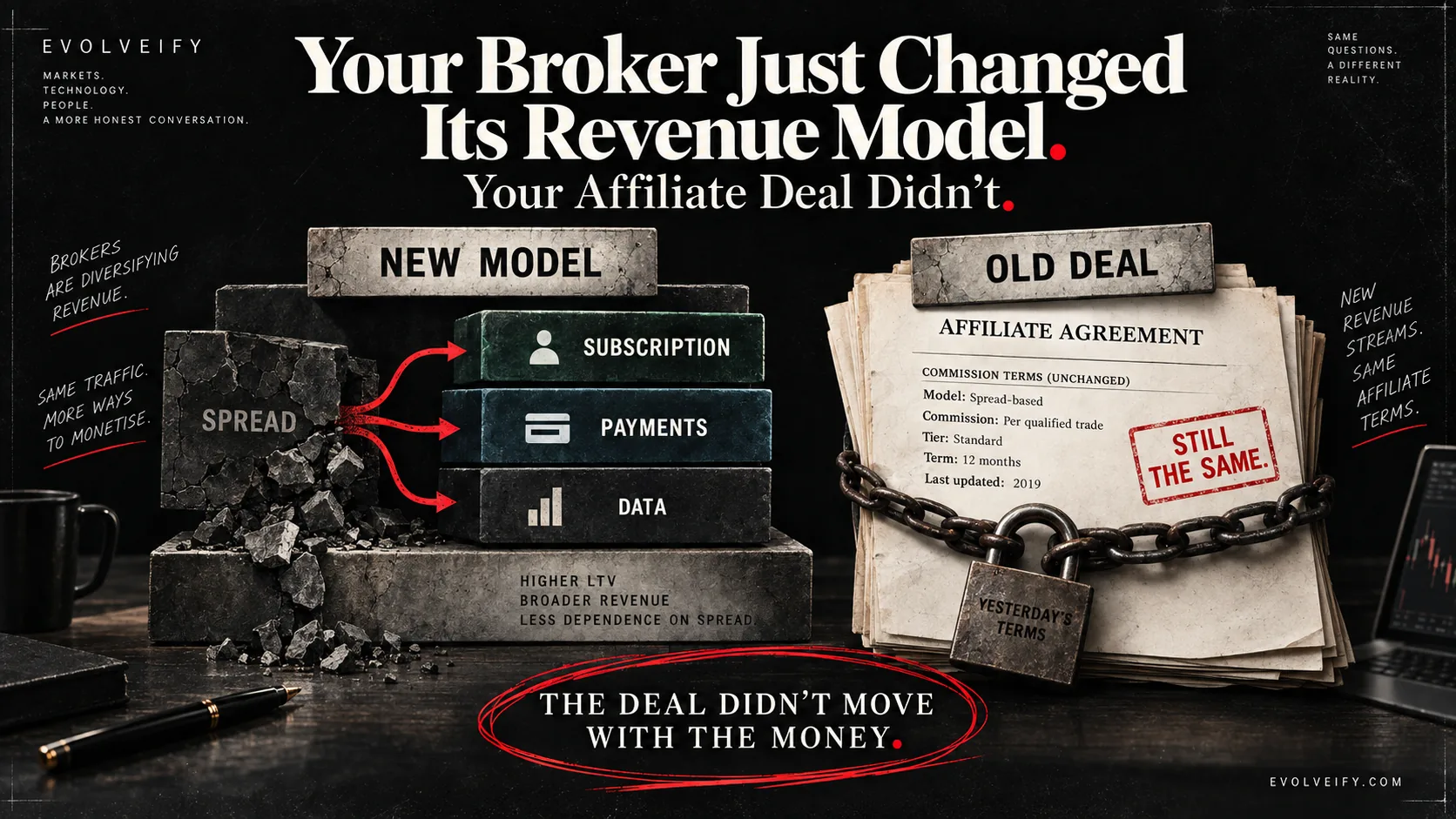 Your Broker Just Changed Its Revenue Model. Your Affiliate Deal Didn't.